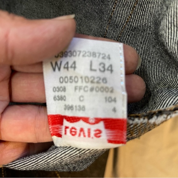 Vintage 80’s/90’s NOS Levi’s 501XX Button Fly Jeans Deadstock Raw Denim 44/34 - Picture 12 of 12